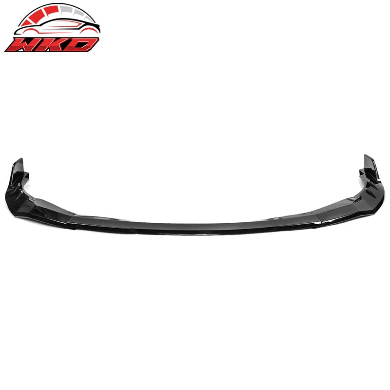 Fits 20-26 Toyota Corolla L, LE, XLE, Hybrid LE Front Bumper Lip Gloss Black 3PC
