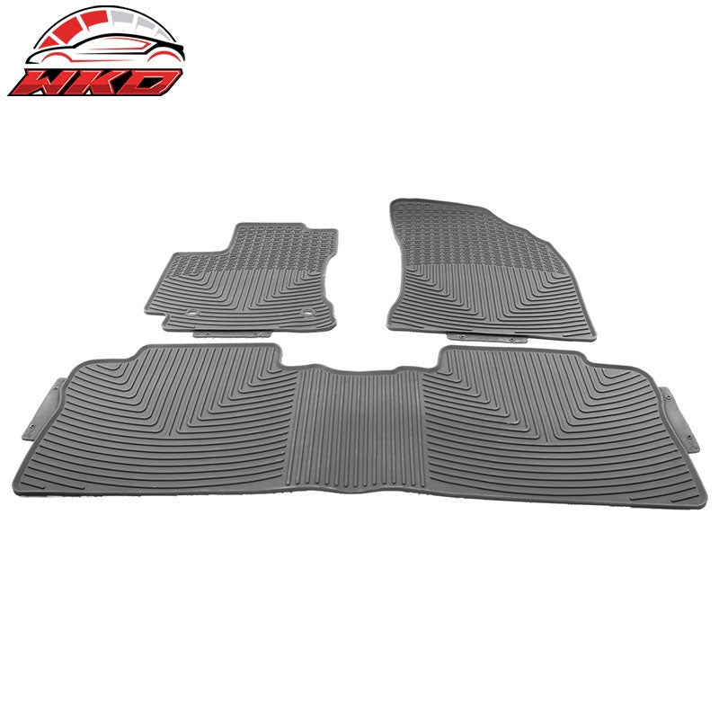 Fits 14-19 Toyota Corolla Latex Floor Mats Gray All Weather Car Carpets Liner