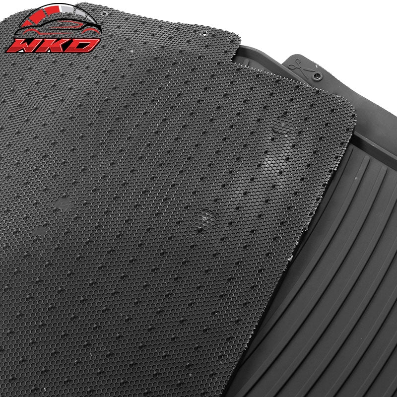 Fits 14-19 Toyota Corolla Latex Floor Mats Gray All Weather Car Carpets Liner