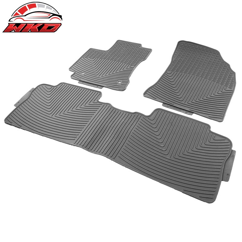Fits 14-19 Toyota Corolla Latex Floor Mats Gray All Weather Car Carpets Liner