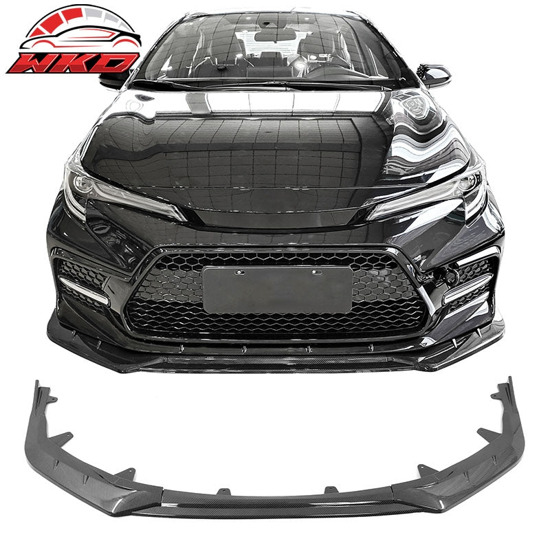 Wholesale 20-26 Toyota Corolla SE XSE 4D IKON Carbon Fiber Print 3PC Front Bumper Lip