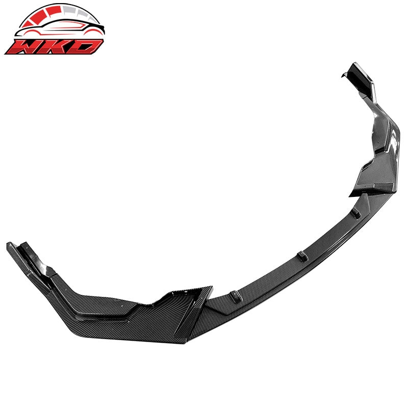 Fits 20-26 Toyota Corolla SE XSE C Style Front Bumper Lip Carbon Fiber Print PP
