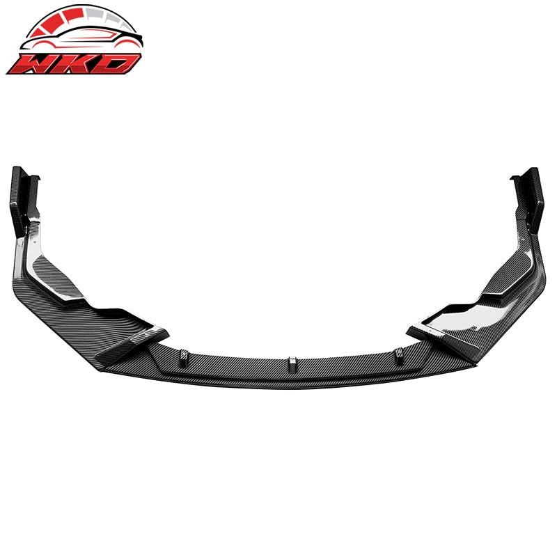 Fits 20-26 Toyota Corolla SE XSE C Style Front Bumper Lip Carbon Fiber Print PP