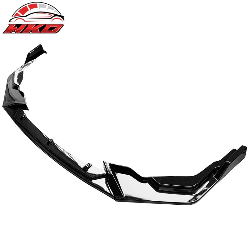 Fits 20-26 Toyota Corolla SE XSE C Style Front Bumper Lip Gloss Black 3PCS PP
