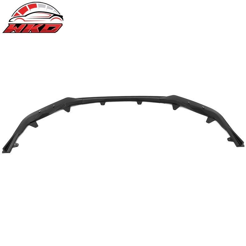 Fits 20-26 Toyota Corolla SE XSE IKON Style Gloss Black Front Bumper Lip PP 3PC