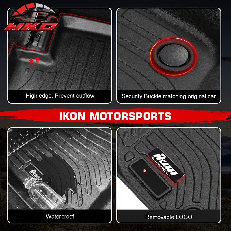 Fits 03-08 Toyota Corolla Sedan 3D Anti-Slip Floor Mats All Weather TPE Carpets