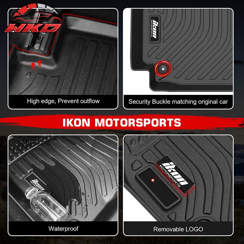 Fits 98-02 Toyota Corolla Sedan 3D Anti-Slip Floor Mats All Weather TPE Carpets
