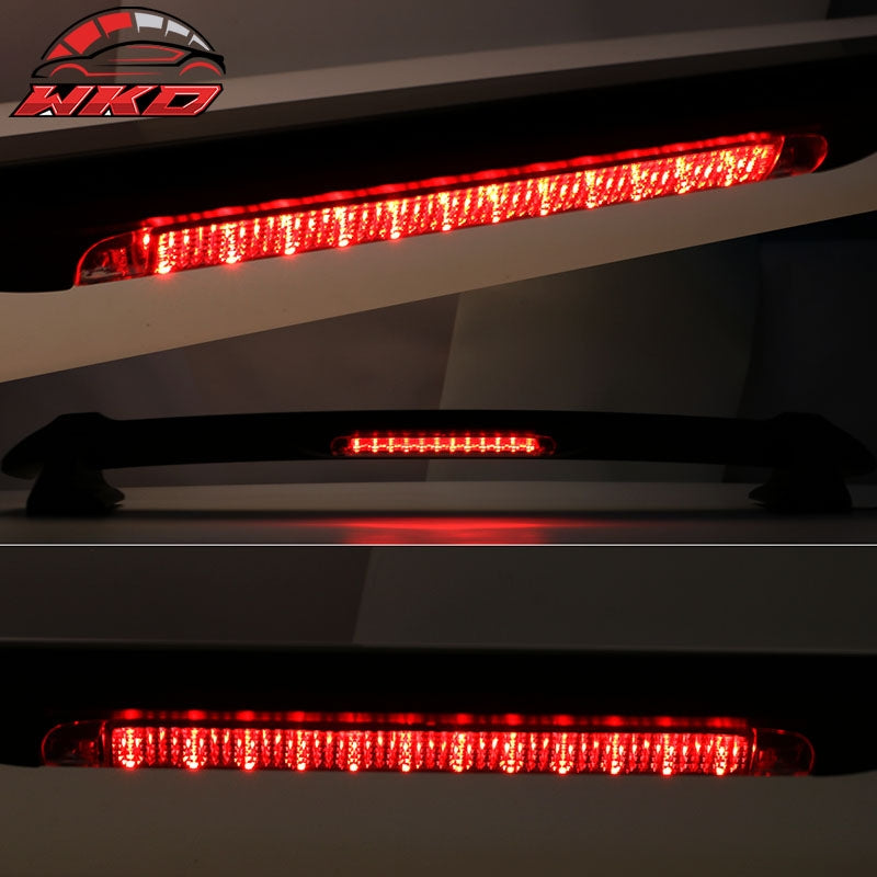 Fits 09-13 Toyota Corolla Sedan Trunk Spoiler & LED 3rd Brake Light Matte Black