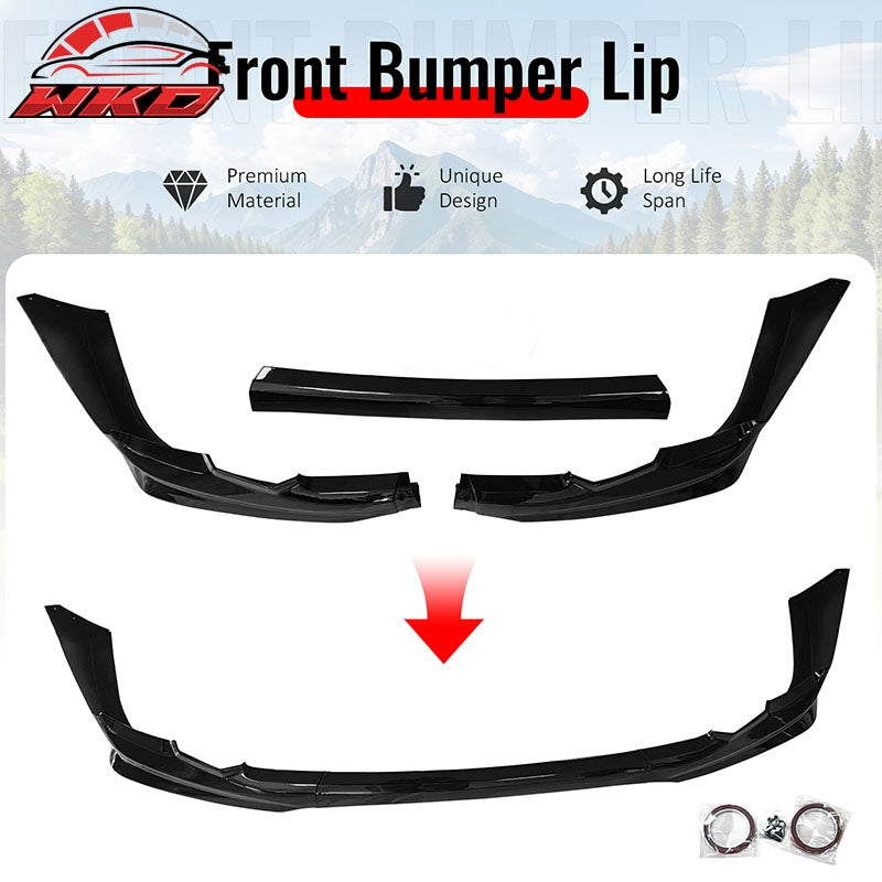 Fits 11-13 Toyota Corolla T Style Front Bumper Lip Chin Spoiler Gloss Black PP