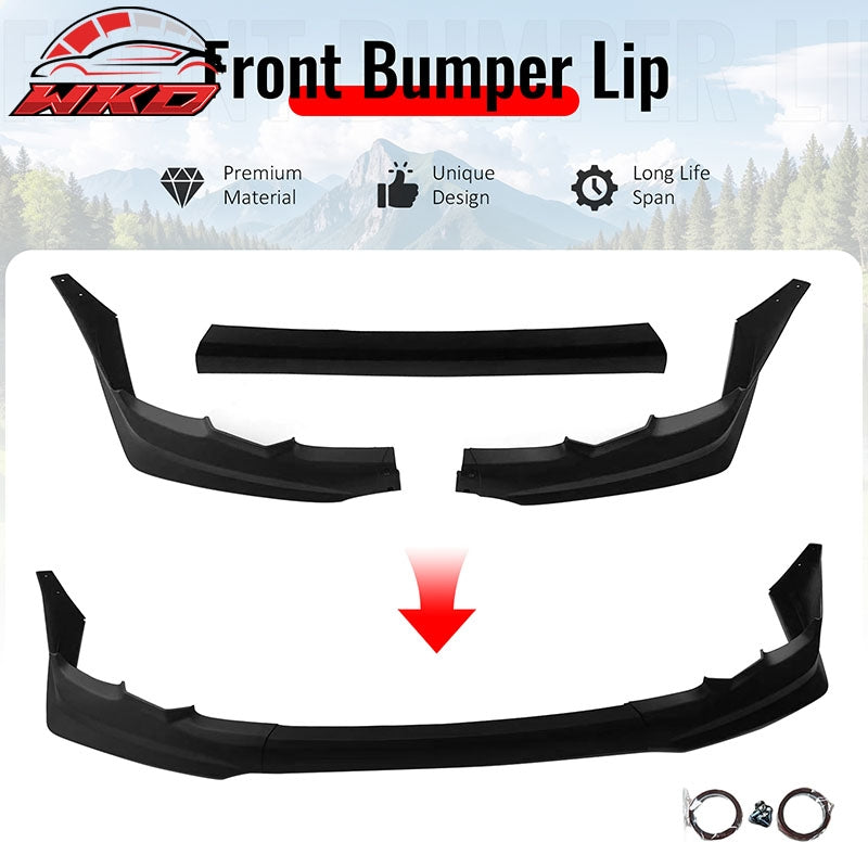 Fits 11-13 Toyota Corolla T Style Front Bumper Lip Chin Spoiler Matte Black PP