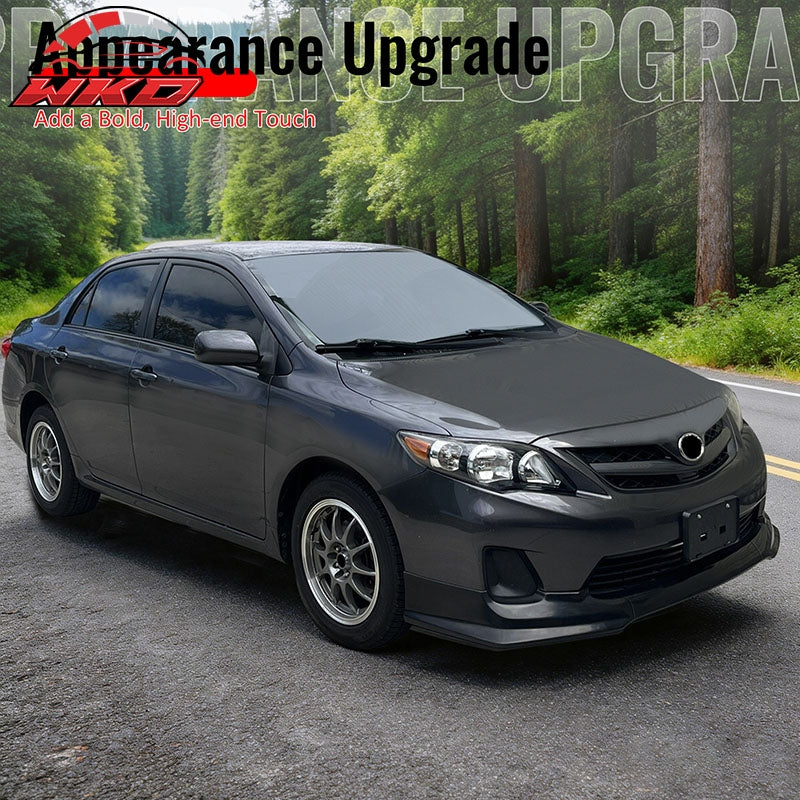 Fits 11-13 Toyota Corolla T Style Front Bumper Lip Chin Spoiler Matte Black PP