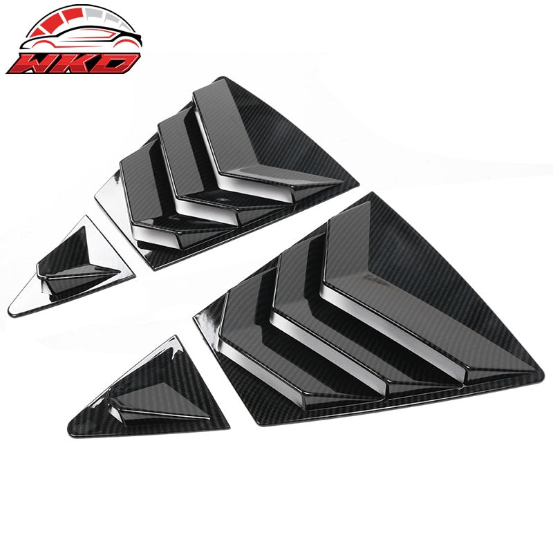 Fits 20-26 Toyota Corolla Sedan 4Dr 4PCS Side Window Louvers Carbon Fiber Print