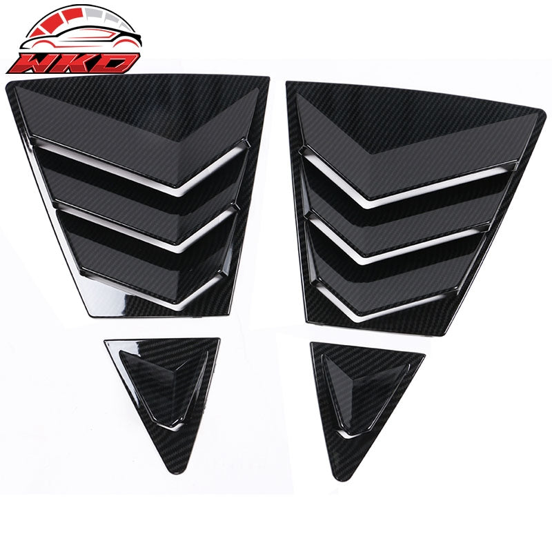 Fits 20-26 Toyota Corolla Sedan 4Dr 4PCS Side Window Louvers Carbon Fiber Print