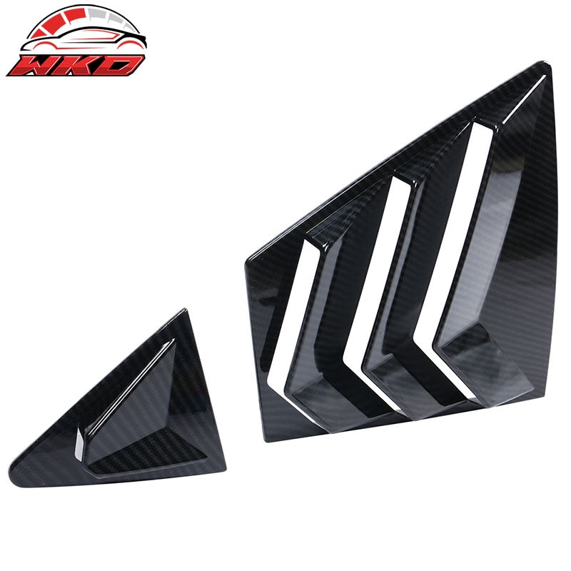 Fits 20-26 Toyota Corolla Sedan 4Dr 4PCS Side Window Louvers Carbon Fiber Print