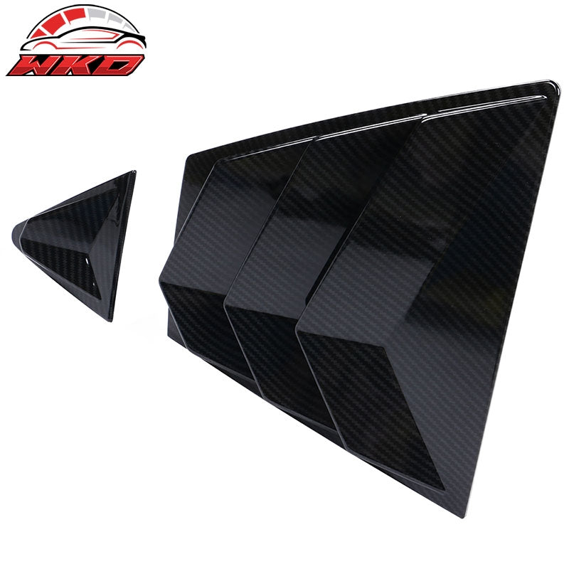 Fits 20-26 Toyota Corolla Sedan 4Dr 4PCS Side Window Louvers Carbon Fiber Print