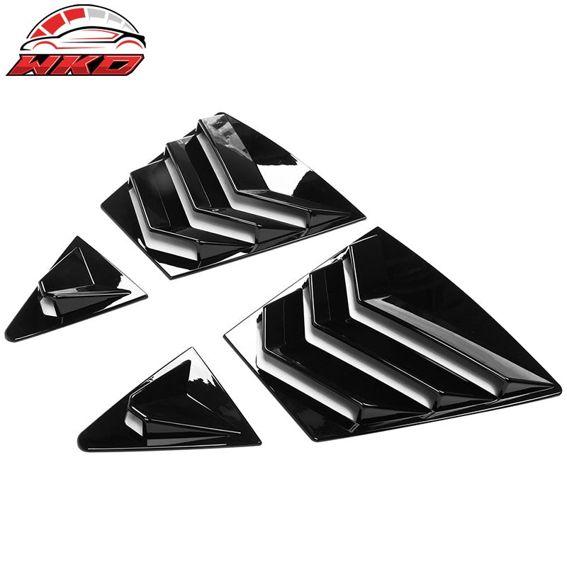 Fits 20-26 Toyota Corolla Sedan 4PCS Side Window Louvers Scoop ABS Gloss Black