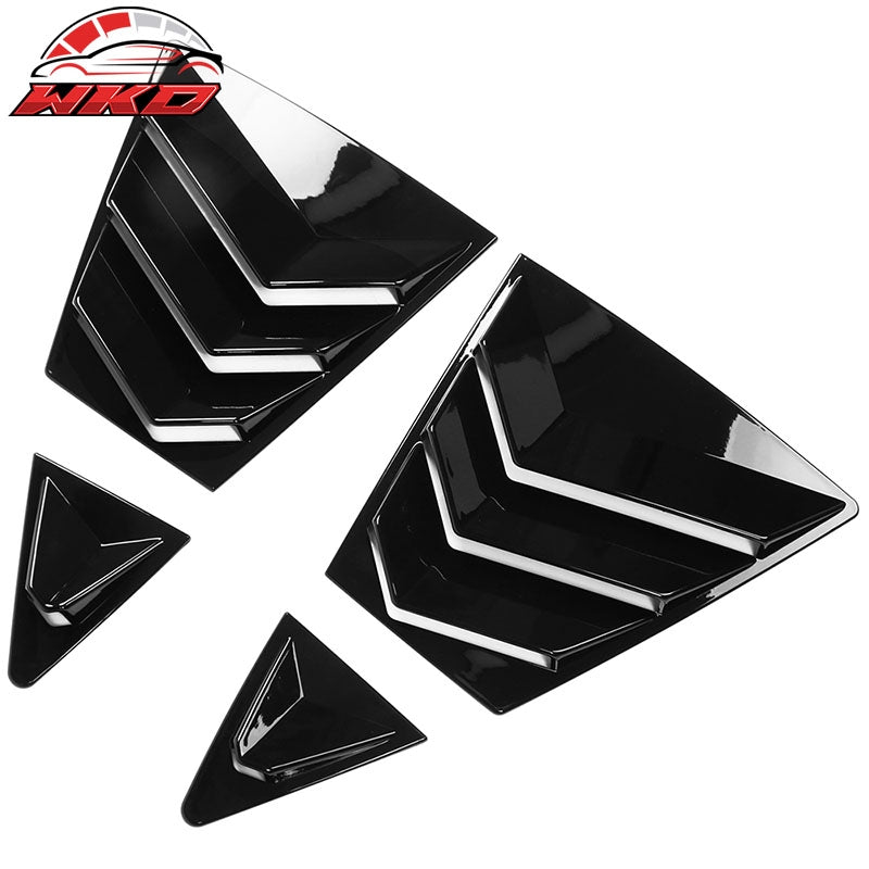 Fits 20-26 Toyota Corolla Sedan 4PCS Side Window Louvers Scoop ABS Gloss Black