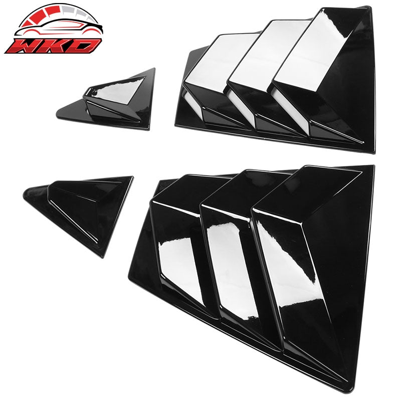 Fits 20-26 Toyota Corolla Sedan 4PCS Side Window Louvers Scoop ABS Gloss Black