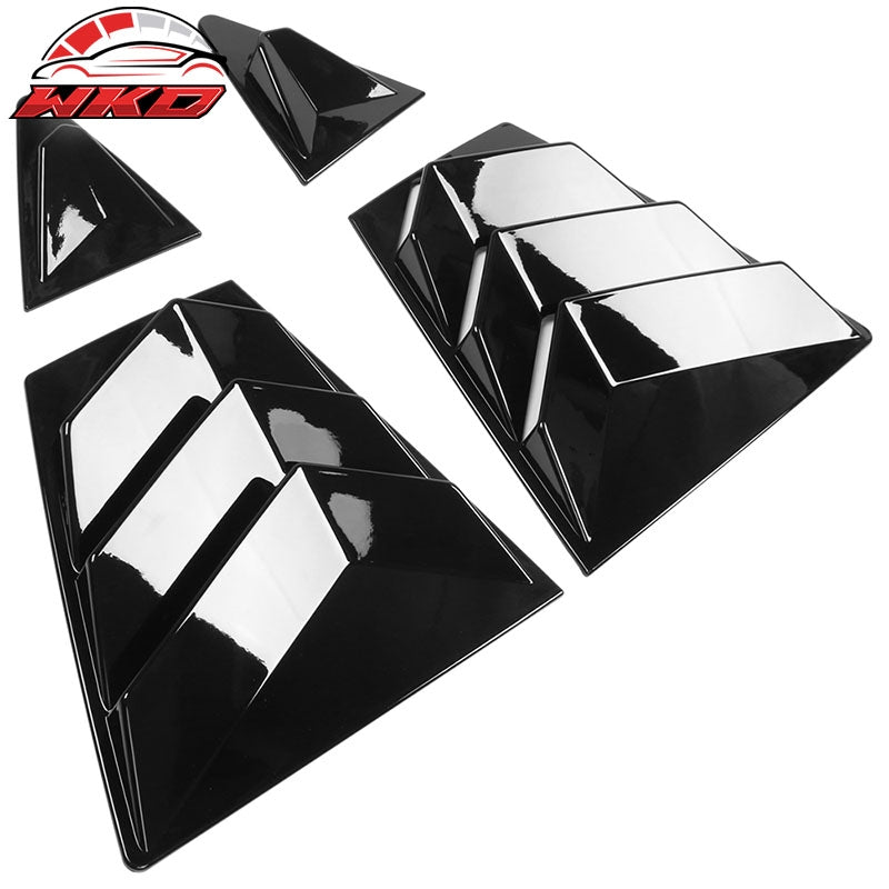 Fits 20-26 Toyota Corolla Sedan 4PCS Side Window Louvers Scoop ABS Gloss Black