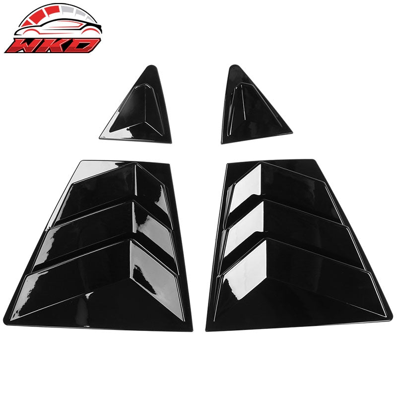 Fits 20-26 Toyota Corolla Sedan 4PCS Side Window Louvers Scoop ABS Gloss Black