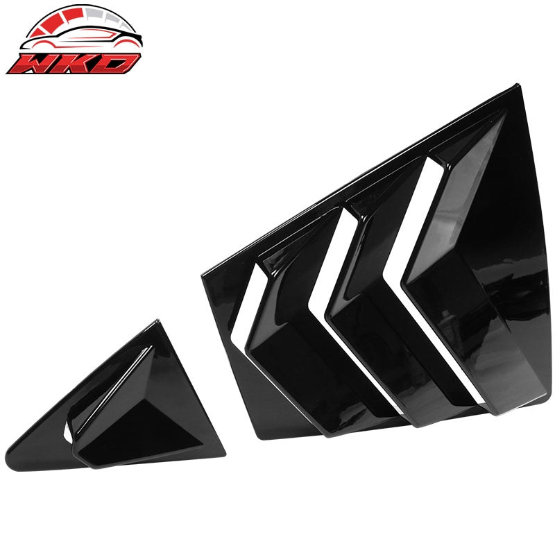 Fits 20-26 Toyota Corolla Sedan 4PCS Side Window Louvers Scoop ABS Gloss Black