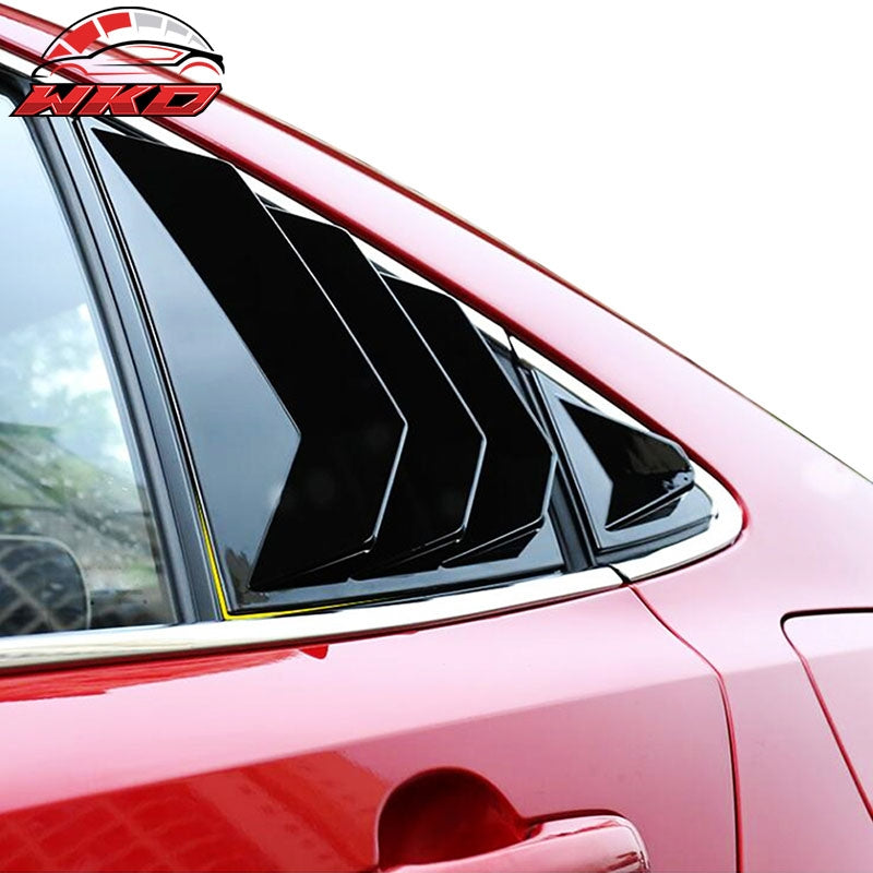 Fits 20-26 Toyota Corolla Sedan 4PCS Side Window Louvers Scoop ABS Gloss Black