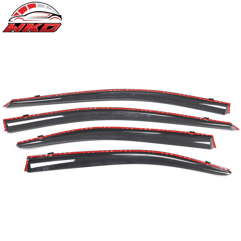 Fits 20-26 Corolla Chrome Trim Window Visor Door Vent Sun Rain Guard Deflectors