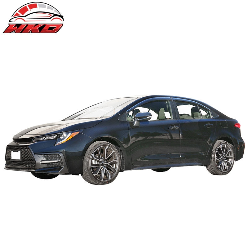 Fits 20-26 Corolla Chrome Trim Window Visor Door Vent Sun Rain Guard Deflectors
