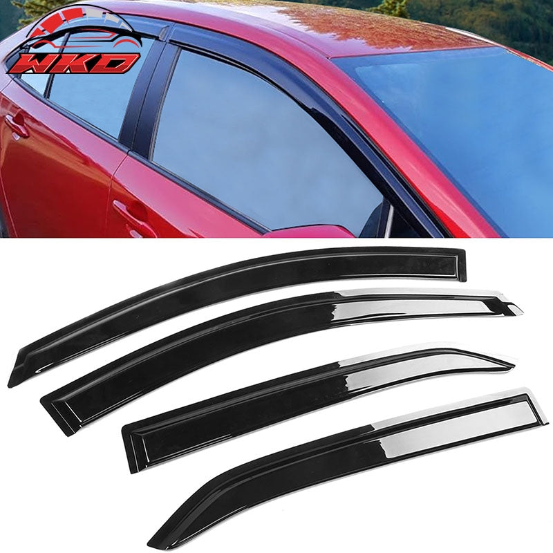 Fits 20-26 Toyota Corolla Sedan Window Visor Sun Guard Rain Deflector 4PC Set
