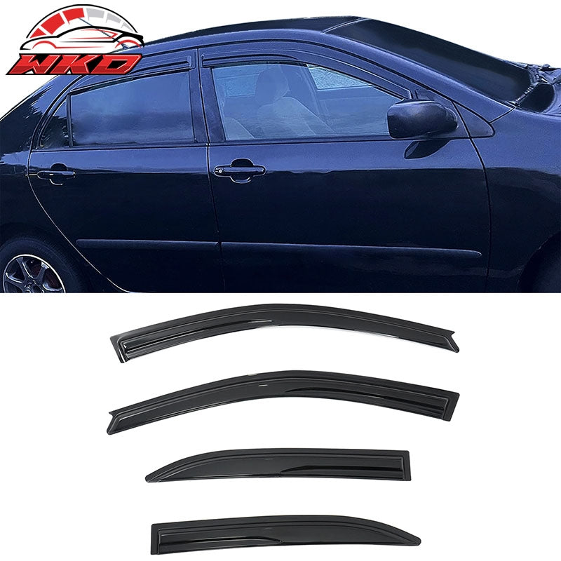 Wholesale  03-08 Toyota Corolla Sedan 4DR Mugen Acrylic Window Visor Sun Rain Deflector