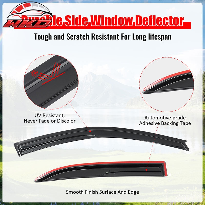 Fit 03-08 Toyota Corolla Sedan 4DR Mugen Acrylic Window Visor Sun Rain Deflector
