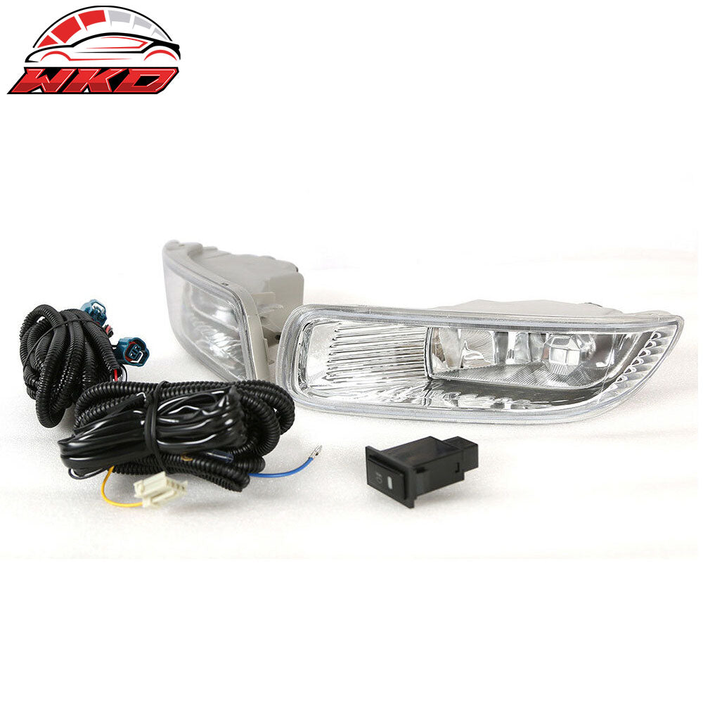 Fits 2003 2004 Toyota Corolla Clear Fog Lights Bumper Fog Driving Lamp +Switch