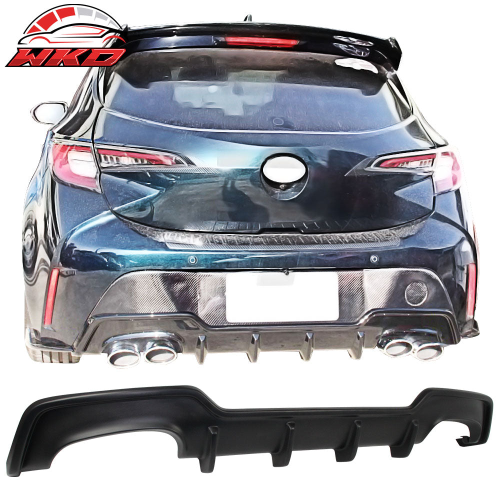 For 19-22 Toyota Corolla E210 Hatchback 5Dr Matte Black Rear Diffuser - ABS