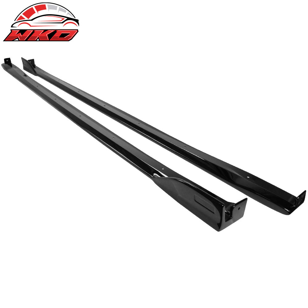 Fits 19-25 Toyota Corolla Hatchback Side Skirts Extension ABS Painted #218 Black