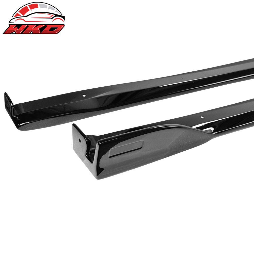 Fits 19-25 Toyota Corolla Hatchback Side Skirts Extension ABS Painted #218 Black