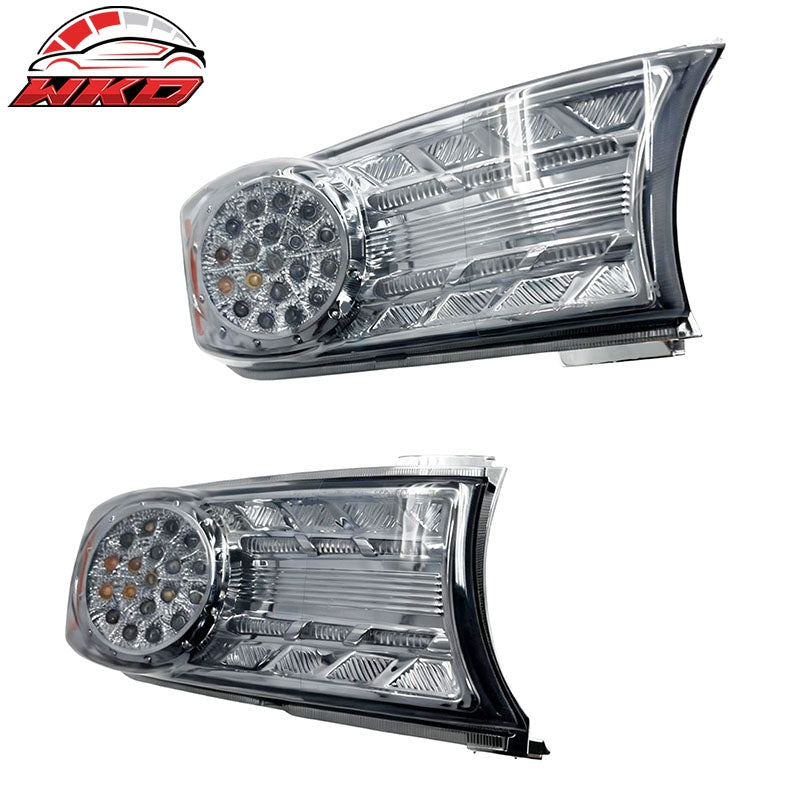 Fits 2007-2014 Toyota FJ Cruiser LED Parking Lights Black Housing Smoke Lens