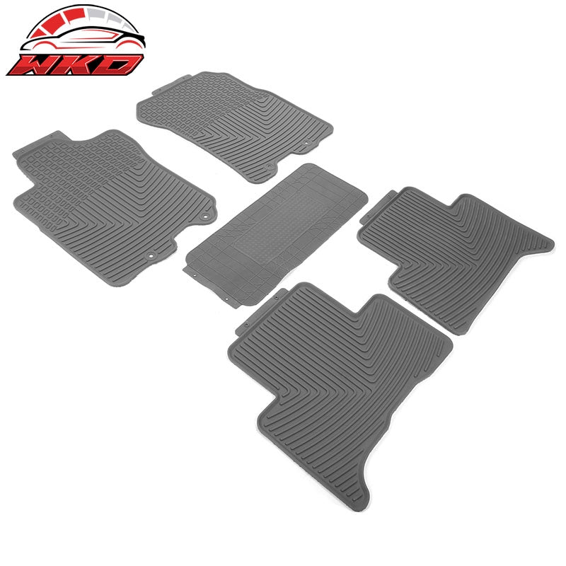 Fits 07-14 Toyota FJ Cruiser Latex Floor Mats Gray All Weather Car Carpets Liner
