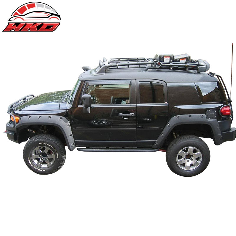 Fits 07-15 Toyota FJ Cruiser Pocket Fender Flares Sanded Wheel Cover 4PC ABS
