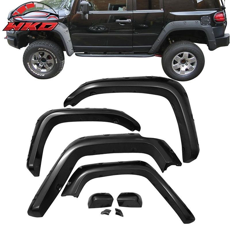 Fits 07-15 Toyota FJ Cruiser Pocket Style Fender Flares Wheel Cover 4PC ABS