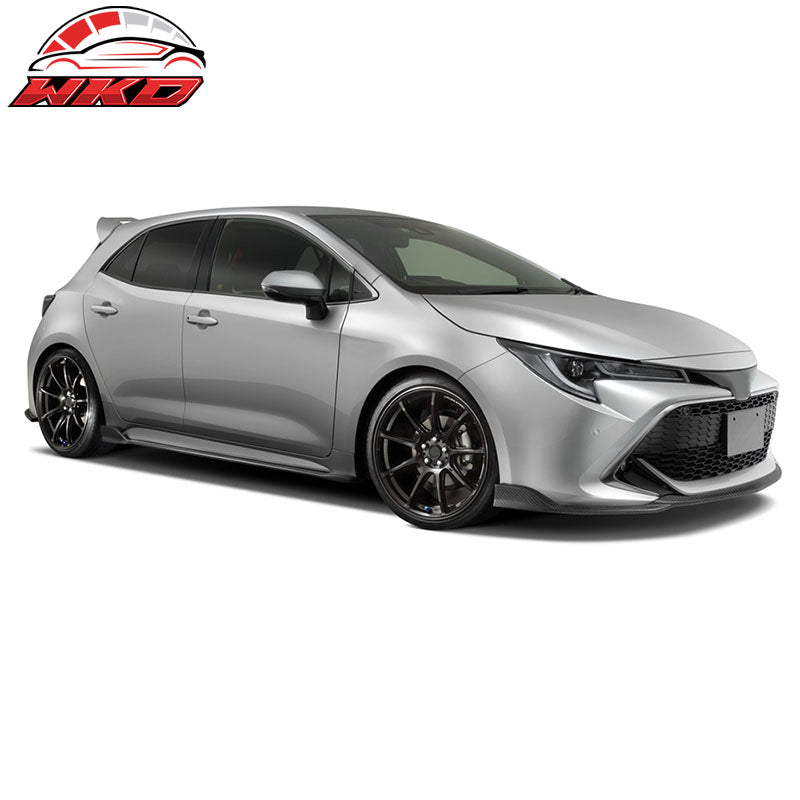 Fits 19-22 Toyota Corolla E210 T Style Front Bumper Lip - Matte Carbon Fiber
