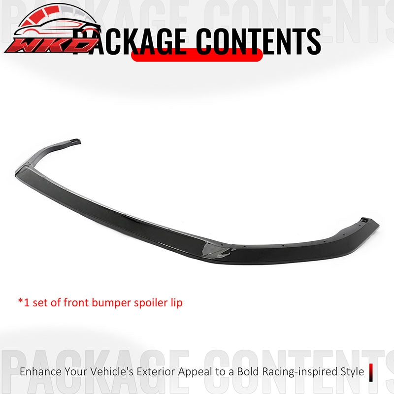 Wholesale For 23-24 Toyota GR Corolla AS Style 3PC Front Bumper Lip Spoiler Gloss Black PP - Wikond Auto