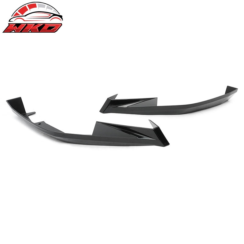 Fits 23-26 Toyota GR Corolla AS Style Rear Bumper Aprons Gloss Black ABS 2PCS