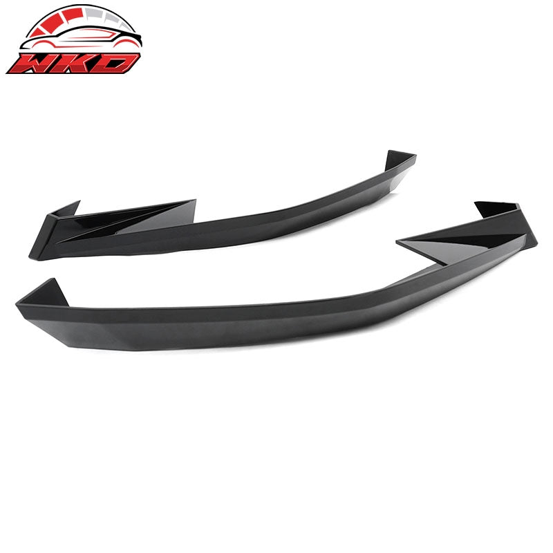 Fits 23-26 Toyota GR Corolla AS Style Rear Bumper Aprons Gloss Black ABS 2PCS