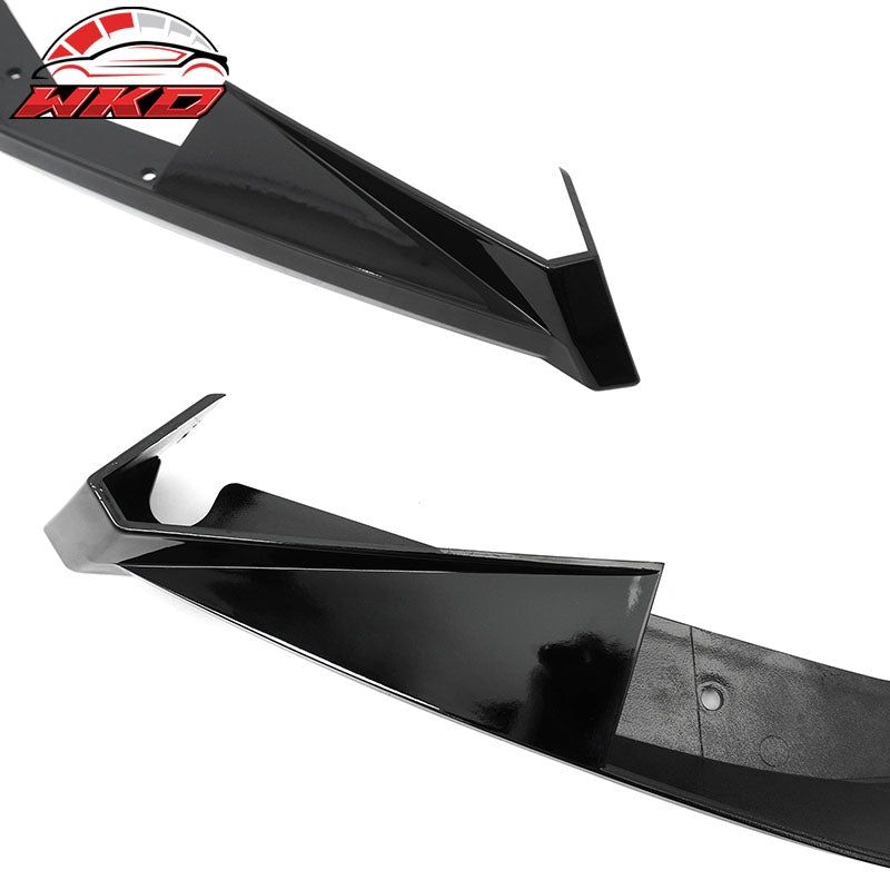 Fits 23-26 Toyota GR Corolla AS Style Rear Bumper Aprons Gloss Black ABS 2PCS