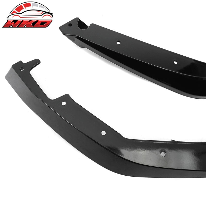 Fits 23-26 Toyota GR Corolla AS Style Rear Bumper Aprons Gloss Black ABS 2PCS