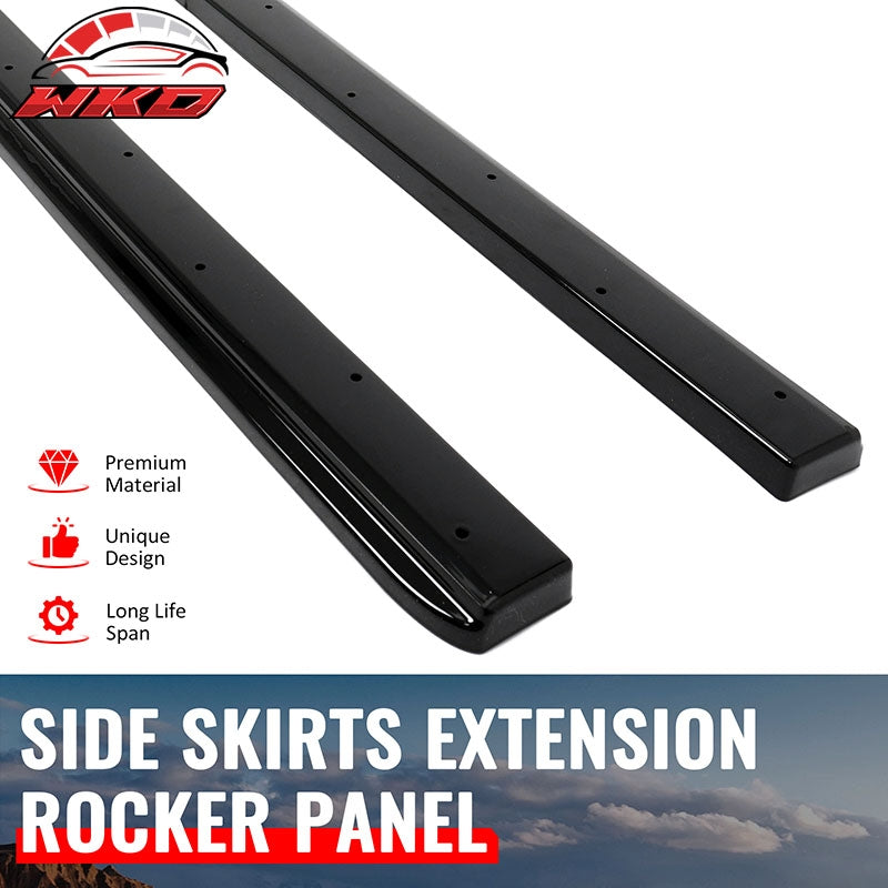 Fits 23-26 Toyota GR Corolla AS Style 2PCS Side Skirts Splitters Gloss Black PP