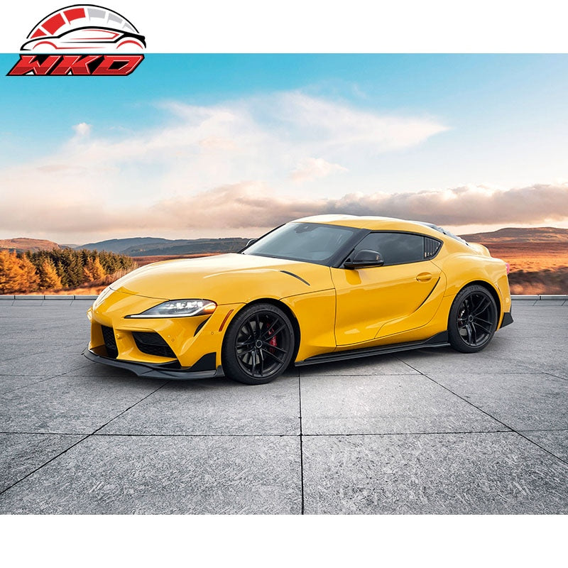 Fits 20-26 Toyota GR Supra A90 A91 IKON Style Front Bumper Lip PP Matte Black