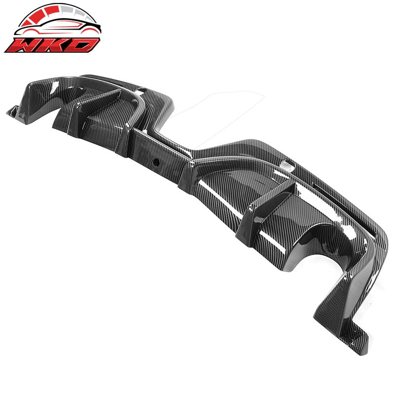 Fits 20-26 Toyota GR Supra A90 A91 IKON Rear Bumper Diffuser Carbon Fiber Print