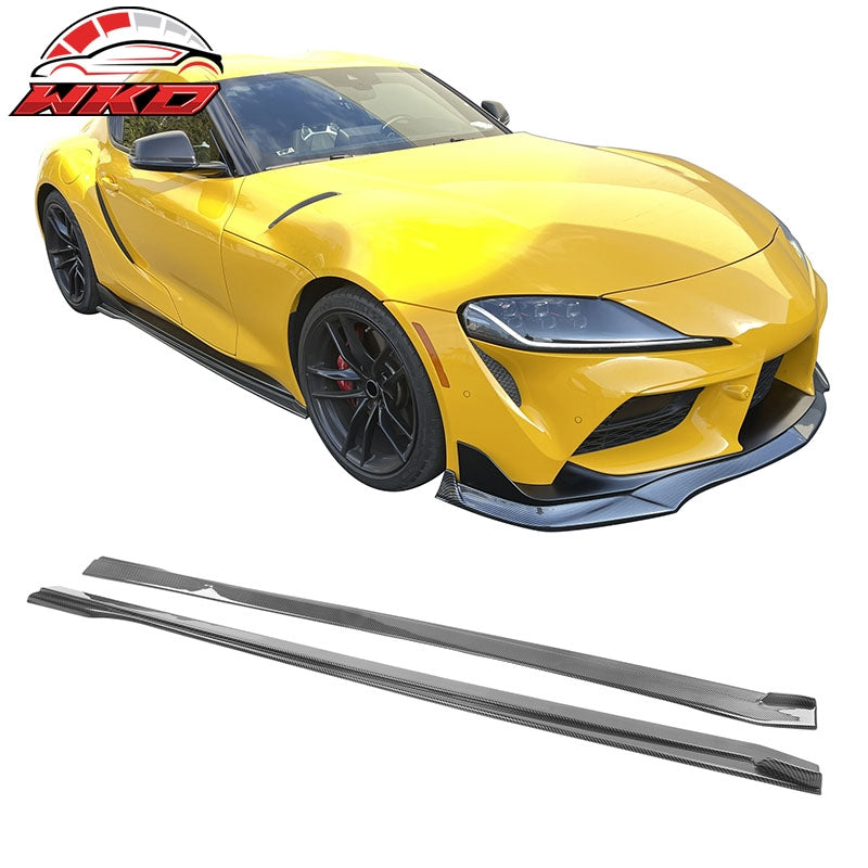 Wholesale 20-26 Toyota GR Supra A90 A91 IKON Style Side Skirts PP Carbon Fiber Print