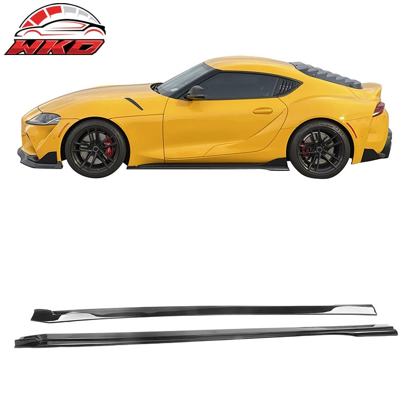 Wholesale 20-26 Toyota GR Supra A90 A91 IKON Style Side Skirts Rocker PP Gloss Black
